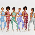 Ropa deportiva de mujer 2 piezas Legging de ejercicio Crop Top Camuflaje Entrenamiento Yoga Ropa de fitness